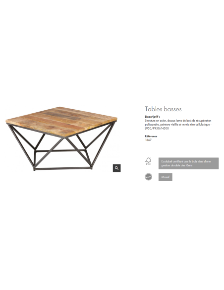 TABLE BASSE LONDRES