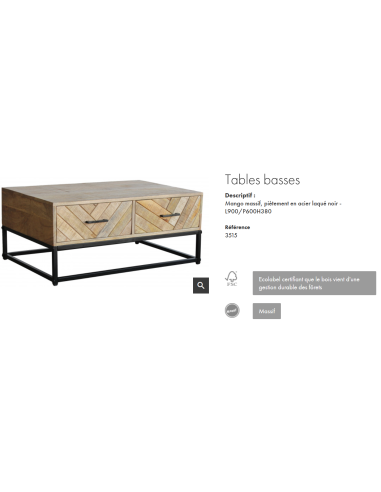 TABLE BASSE MONTEVIDEO