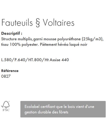 FAUTEUIL WASHINGTON JAUNE