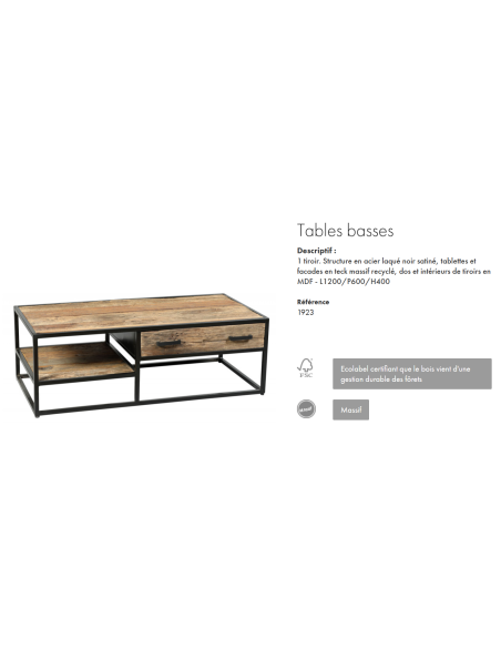 TABLE BASSE MIAMI