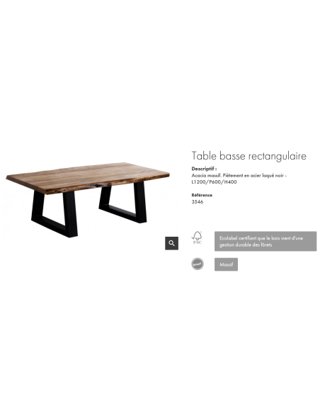 TABLE BASSE MANCHESTER
