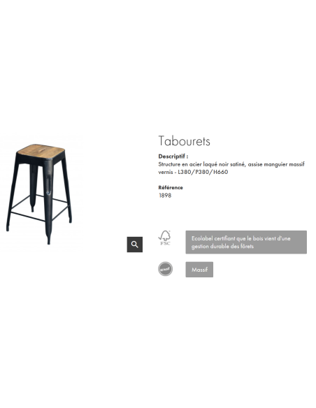 TABOURET DE BAR VICTORIA