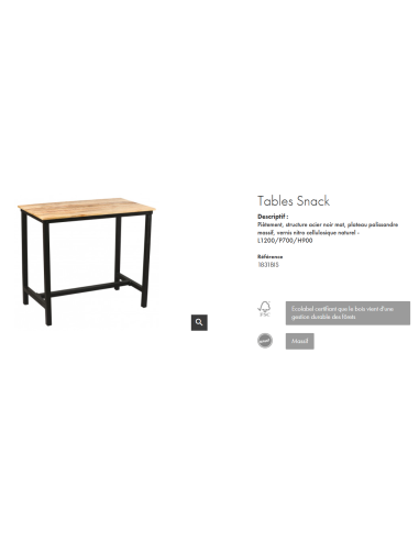 TABLE SNACK SAN ANTONIO