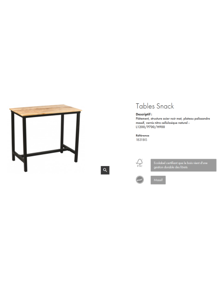 TABLE SNACK SAN ANTONIO