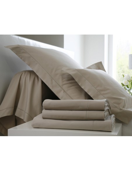 TAIE BLANC DES VOSGES PERCALE CHANVRE