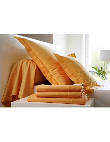TAIE BLANC DES VOSGES PERCALE OCRE