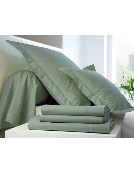 DRAP PLAT BLANC DES VOSGES PERCALE SAUGE