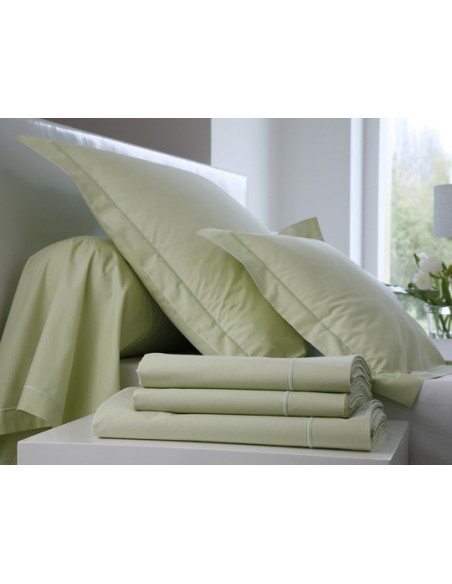 DRAP HOUSSE BLANC DES VOSGES PERCALE ANIS