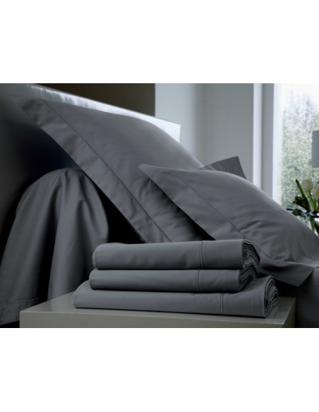 DRAP HOUSSE BLANC DES VOSGES PERCALE ACIER