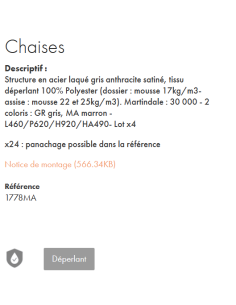 CHAISE VERCORS MARRON 2