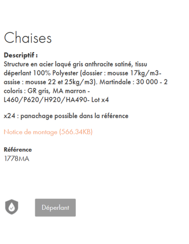 CHAISE VERCORS MARRON