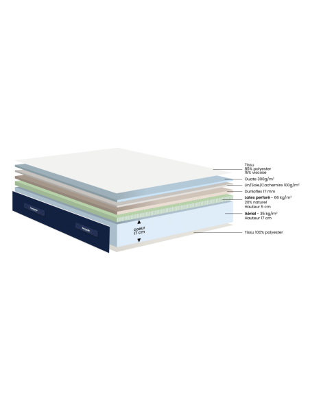 MATELAS MOUSSE DUNLOPILLO ALCYONE (Fixe ou relax)