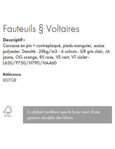 FAUTEUIL WINDHOEK GRIS