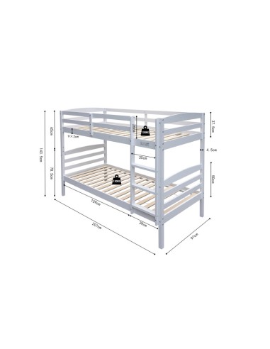 LIT SUPERPOSE ROY ROUSSEAU 90x200 BLANC