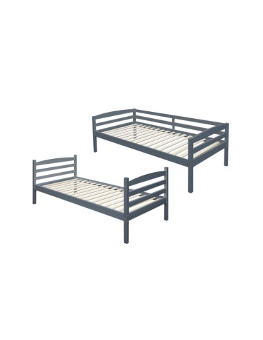 LIT SUPERPOSE ROY ROUSSEAU 90x200 GRIS