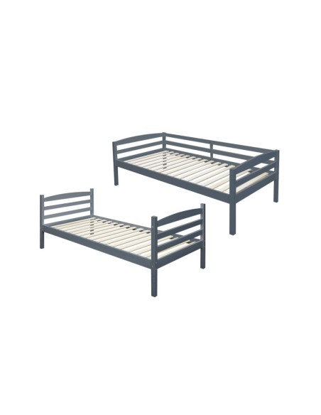 LIT SUPERPOSE ROY ROUSSEAU 90x200 GRIS