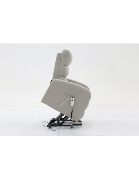 FAUTEUIL RELEVEUR BRUGES GRIS CLAIR