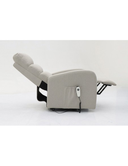 FAUTEUIL RELEVEUR BRUGES GRIS CLAIR