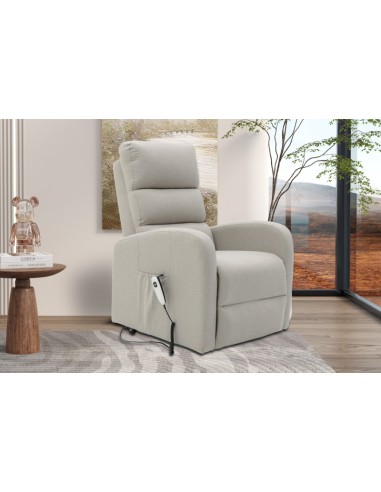 FAUTEUIL RELEVEUR BRUGES GRIS CLAIR