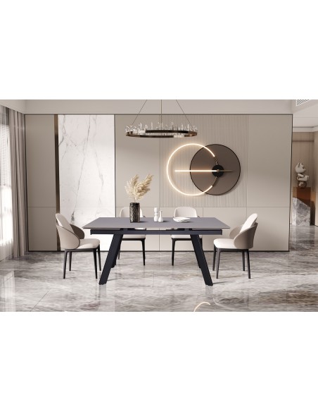 TABLE DE SALLE A MANGER HERA PIERRE GRIS