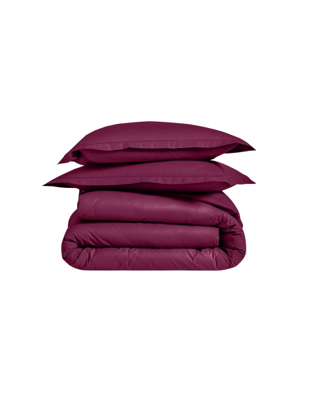 HOUSSE DE COUETTE BLANC DES VOSGES PERCALE CYCLAMEN