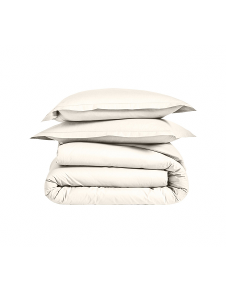 HOUSSE DE COUETTE BLANC DES VOSGES PERCALE NOUGAT