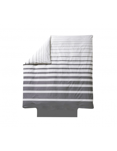 HOUSSE DE COUETTE BLANC DES VOSGES PERCALE GRAND LARGE ACIER