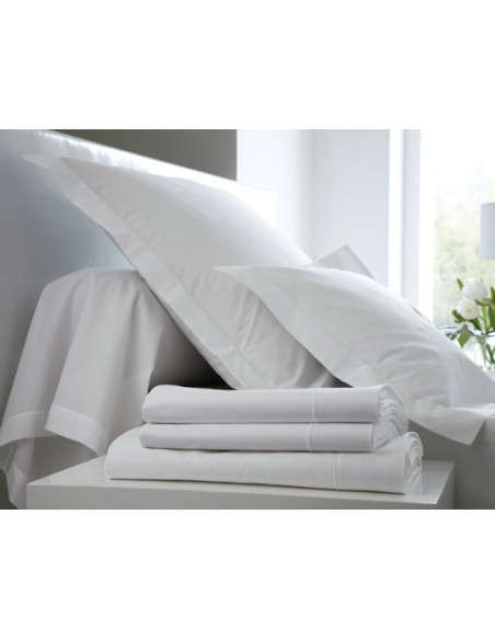 DRAP PLAT BLANC DES VOSGES PERCALE BLANC