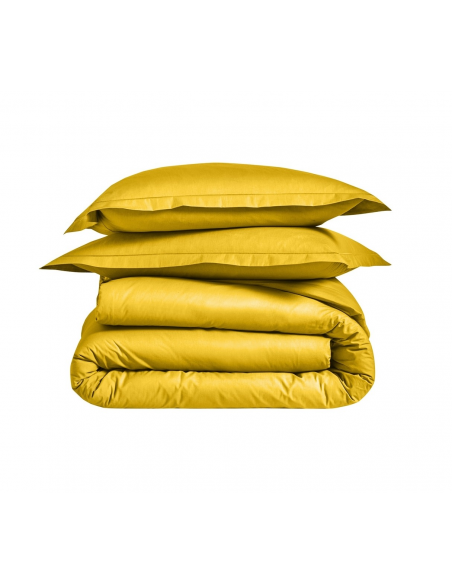 HOUSSE DE COUETTE BLANC DES VOSGES PERCALE CURRY