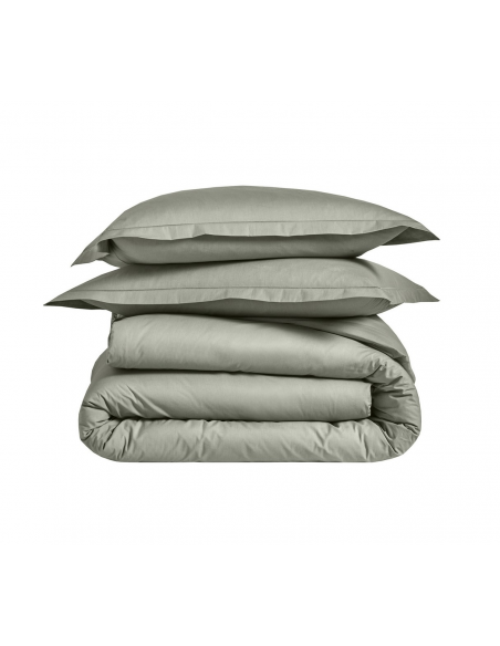 HOUSSE DE COUETTE BLANC DES VOSGES PERCALE SAUGE