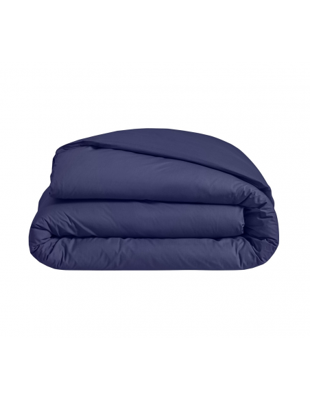 HOUSSE DE COUETTE BLANC DES VOSGES PERCALE NAVY