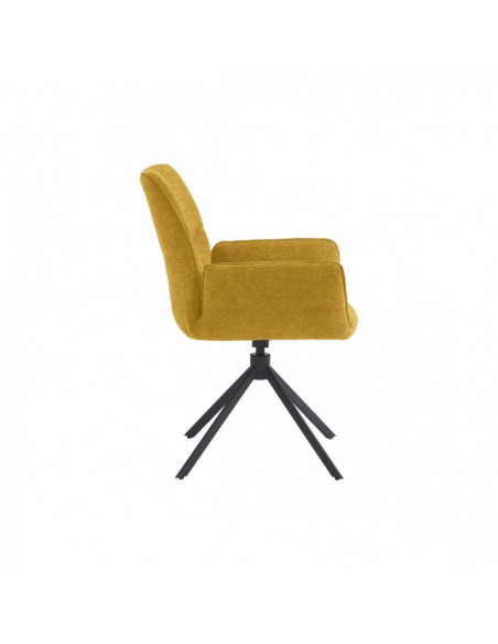 CHAISE PIVOTANTE VICHY JAUNE