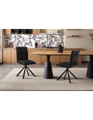 CHAISE PIVOTANTE JACK GRIS FONCE