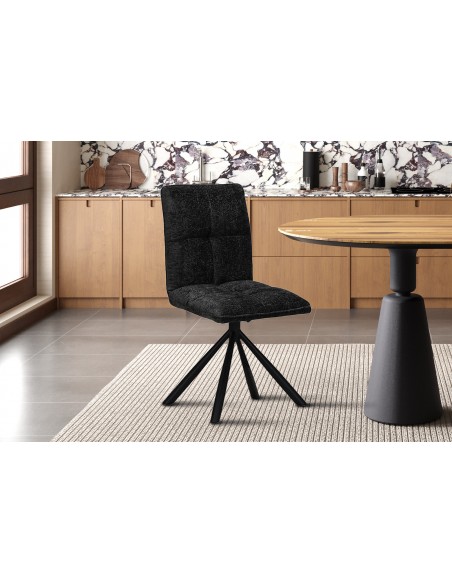 CHAISE PIVOTANTE JACK GRIS FONCE