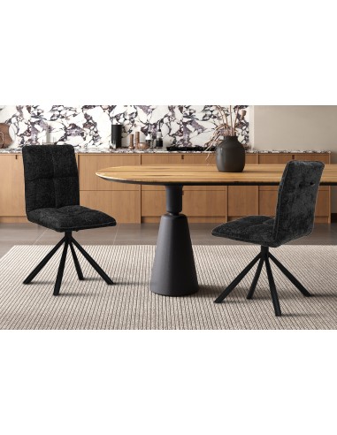 CHAISE PIVOTANTE JACK GRIS FONCE