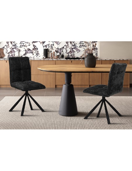 CHAISE PIVOTANTE JACK GRIS FONCE