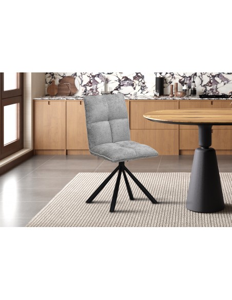 CHAISE PIVOTANTE JACK GRIS CLAIR