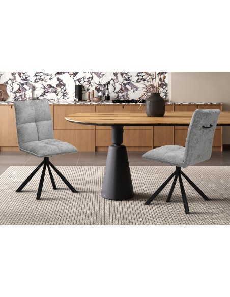 CHAISE PIVOTANTE JACK GRIS CLAIR