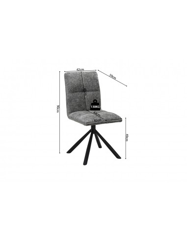 CHAISE PIVOTANTE JACK GRIS
