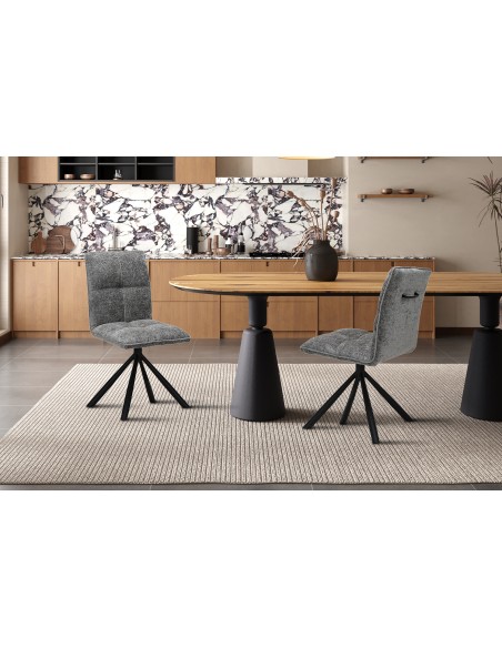 CHAISE PIVOTANTE JACK GRIS