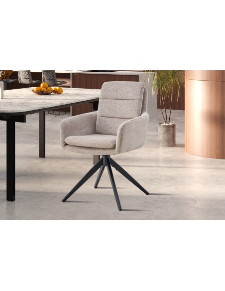 CHAISE PIVOTANTE LISOLD GRIS CLAIR