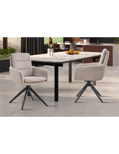 CHAISE PIVOTANTE LISOLD GRIS CLAIR