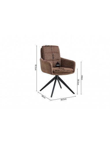 CHAISE PIVOTANTE LISOLD BRUN