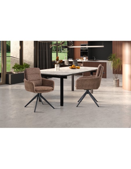 CHAISE PIVOTANTE LISOLD BRUN