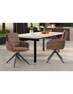 CHAISE PIVOTANTE LISOLD BRUN 2