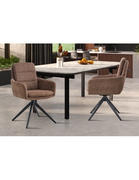 CHAISE PIVOTANTE LISOLD BRUN