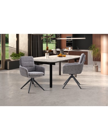 CHAISE PIVOTANTE LISOLD GRIS FONCE