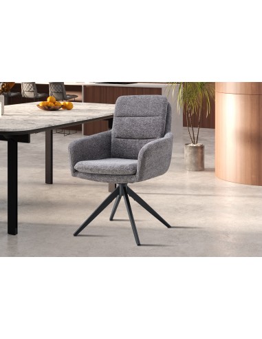 CHAISE PIVOTANTE LISOLD GRIS FONCE