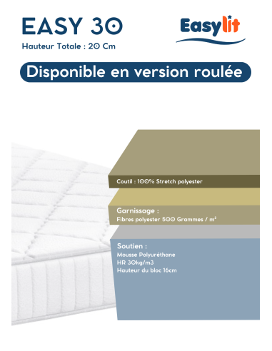 MATELAS MOUSSE L'ARTISAN DU MATELAS...