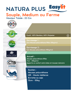 MATELAS MOUSSE SOJA DIROY... 2